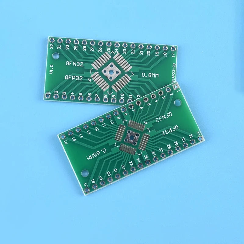 10pcs QFN32 QFP32 adapter board SMT to DIP 0.8/0.65mm spacing adapter board