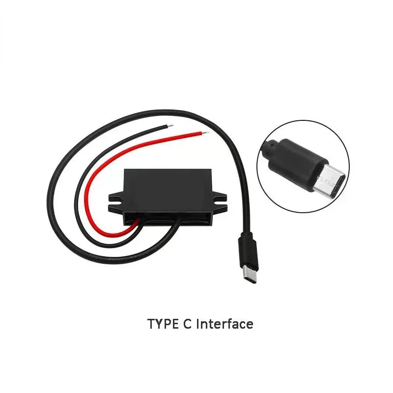 12V 24V to 5V 3A Charging Converter DC to 5V Step Down Converter with Female/MICRO/TYPE C/MINI USB for Car Motorcycle