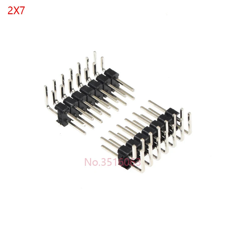 10PCS Double row MALE 2.54MM PITCH Right Angle PIN Header connector 2*2/3/4/5/6/7/8/9/10/16/20/40 PIN/P 2x/3/4/5/6/8/10/16/20/40