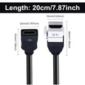 0.2m 4K 8K HDMI Compatible Female to Female Keystone Wall Plug-in Card Buckle Direct insertion Panel Connection Cable