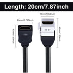 0.2m 4K 8K HDMI Compatible Female to Female Keystone Wall Plug-in Card Buckle Direct insertion Panel Connection Cable