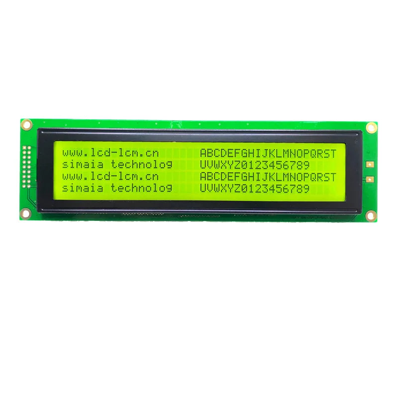 Cob Large 40x4 Character 18 Pin 8 Bit Parallel 5.0v Yellow Green Display Module 4004 16x2 Panel LCD Screen