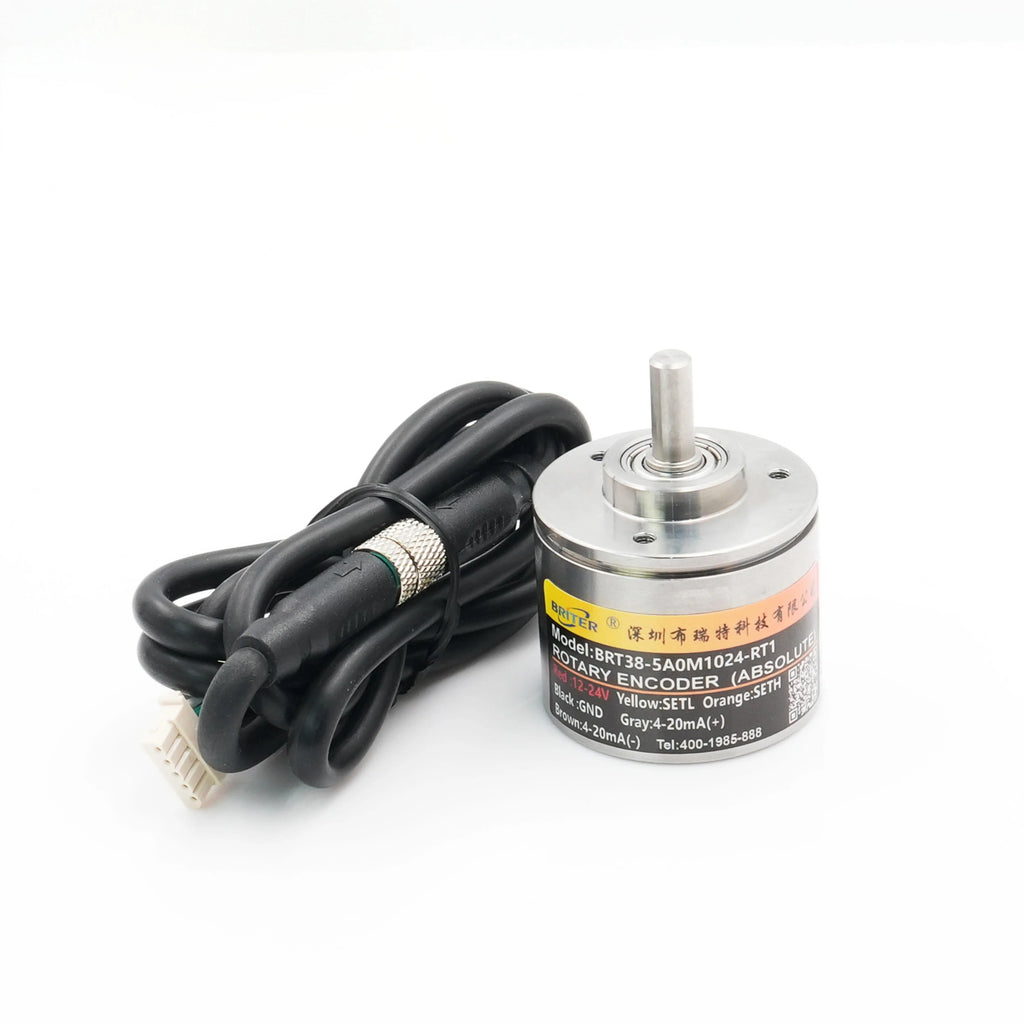 IP68 Absolute  Encoder Rotary Multi Turn 6mm solid shaft Angle Measurement RS485 CAN Power Off Memory Waterproof