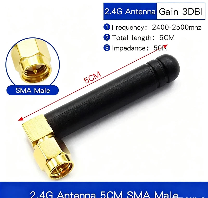 WiFi Antenna 6DBI 2.4GHz Foldable Glue Stick Antenna SMA Male Connector 2400-2500MHz Signal Booster For WiFi Router Wireless