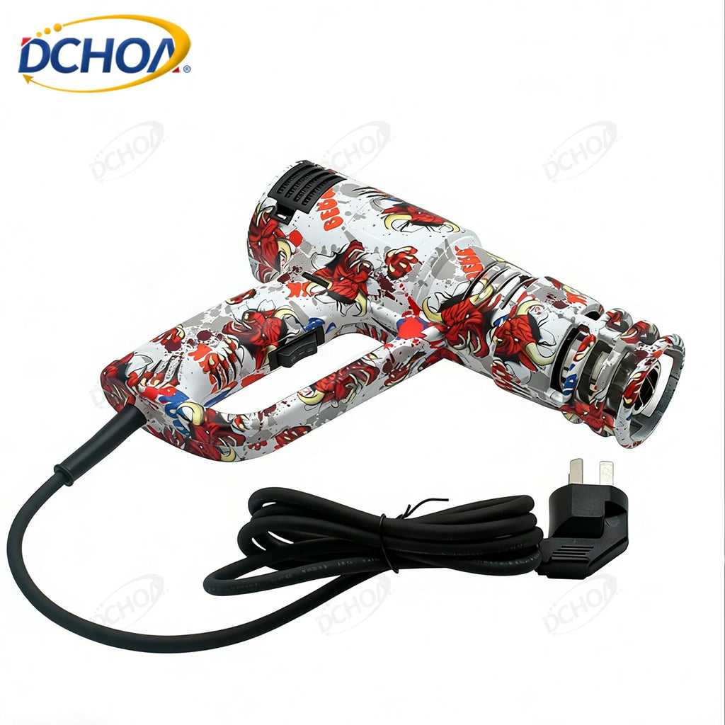 DCHOA 2200W Hot Air Gun with Anti-Scald Cover 2-Speed Variable Temperature Heat Gun for Car Vinyl Wrap Window Tint Firm Install