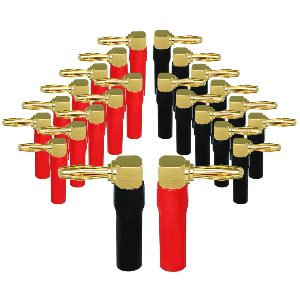 Musical Sound 2/4/12/24 PCS Banana Plug Connectors Gold Plated HIFI Audio 4mm Dual Screws Speaker Cable Banana Plug Connectors