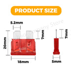 100/50pcs Car Truck Micro Blade Fuses 2A 3A 5A 7.5A 10A 15A 20A 25A 30A 35A AMP Plastic Box Assortment with Clip
