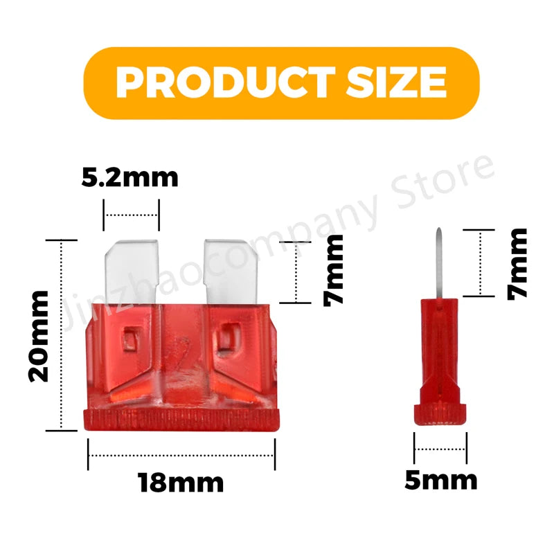 100/50pcs Car Truck Micro Blade Fuses 2A 3A 5A 7.5A 10A 15A 20A 25A 30A 35A AMP Plastic Box Assortment with Clip