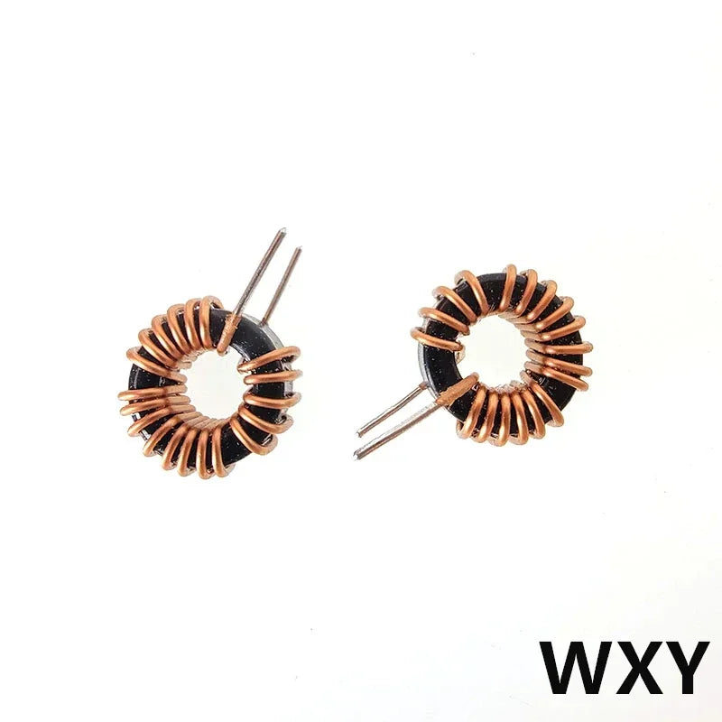 5Pcs 10/22/33/47/56/68/100uh220uH Toroid Core Inductors 65125 Winding Magnetic Inductance Iron Gauge Aluminum Magnetic Ring Coil