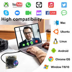 ELP 16MP Wide Angle USB Camera Module with 170degree Fisheye Lens 4K IMX298 Sensor Embedded Industrial Camera for Security