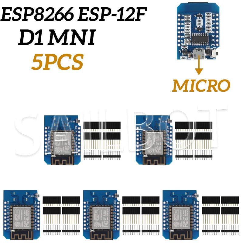 1-10PCS WeMos D1 Mini TYPE-C/Micro USB ESP8266 ESP-12F CH340G V2 Module WiFi D1 Mini Development Board 3.3V With Pin For Arduino