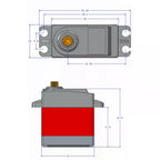TD-8135MG Digital Servo Motor 35KG 180/270/360 Degree Waterproof Large Torque Angle Controllable 25T Metal Arm RC Cars Aircraft