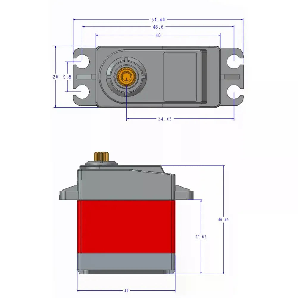 TD-8135MG Digital Servo Motor 35KG 180/270/360 Degree Waterproof Large Torque Angle Controllable 25T Metal Arm RC Cars Aircraft