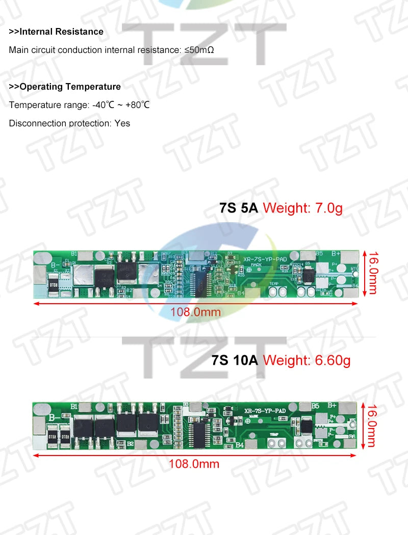 7S 24V 5A 10A BMS Protection Circuit Board Charge Protec Plates Charging Module for Lithium Battery Pack Power Bank E-bike