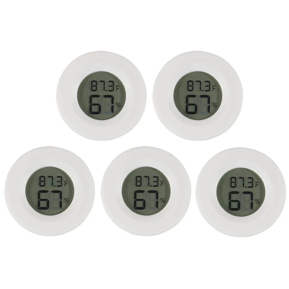 Mini Hygrometer Thermometer Fahrenheit or Celsius Meter Digital LCD Monitor Indoor Room Round Humidity Temperature Gauge