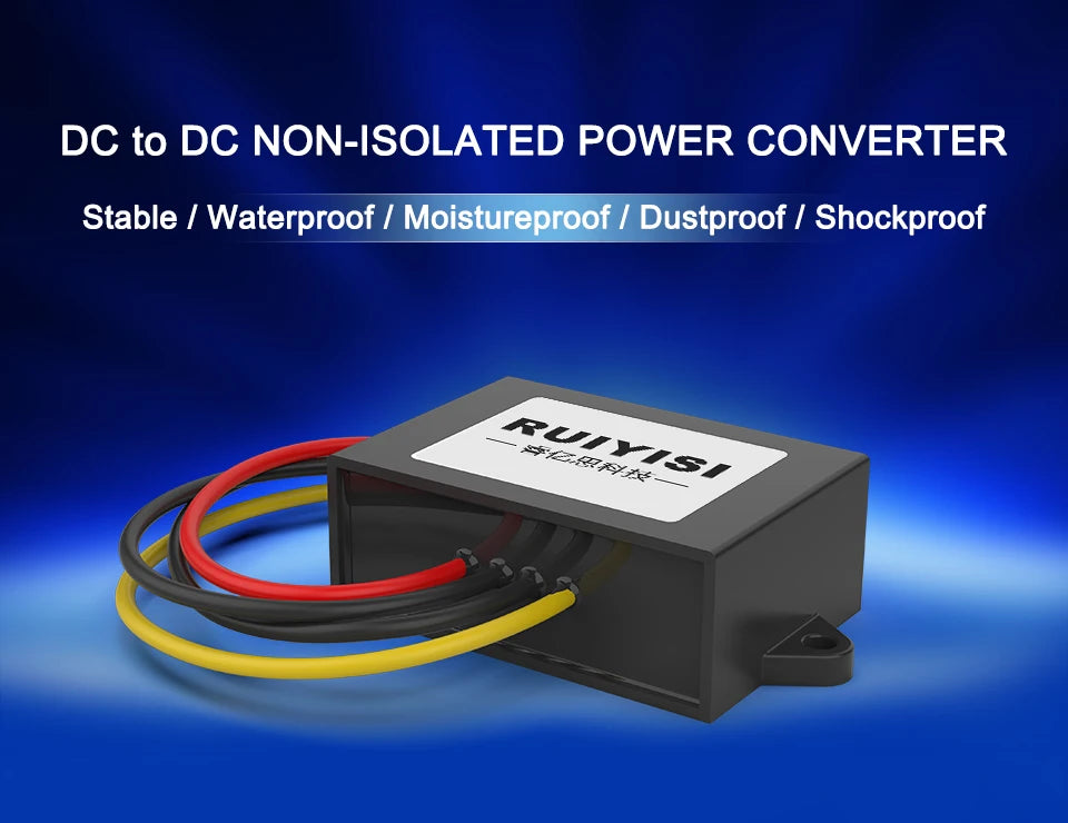 RUIYISI 15V-90V to 12V Converter 24V36V48V60V 80V 90V 72V to 24V 5V 9V 13.8V 15V 19V 36V Solar Voltage Reduction Power Module