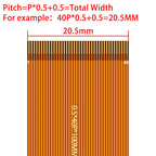 FPC cable 0.5MM pitch· gold finger contact FPC line 6P/8P/10P/12P/14P/16P/20P/24P/26P/28P/30P/32P/40P/50P/60P