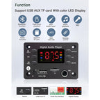 DC 5V 12V Audio Player Bluetooth 5.0 MP3 Decoder Board Hands-free Car Microphone USB TF FM Radio MP3 Music Player Speaker