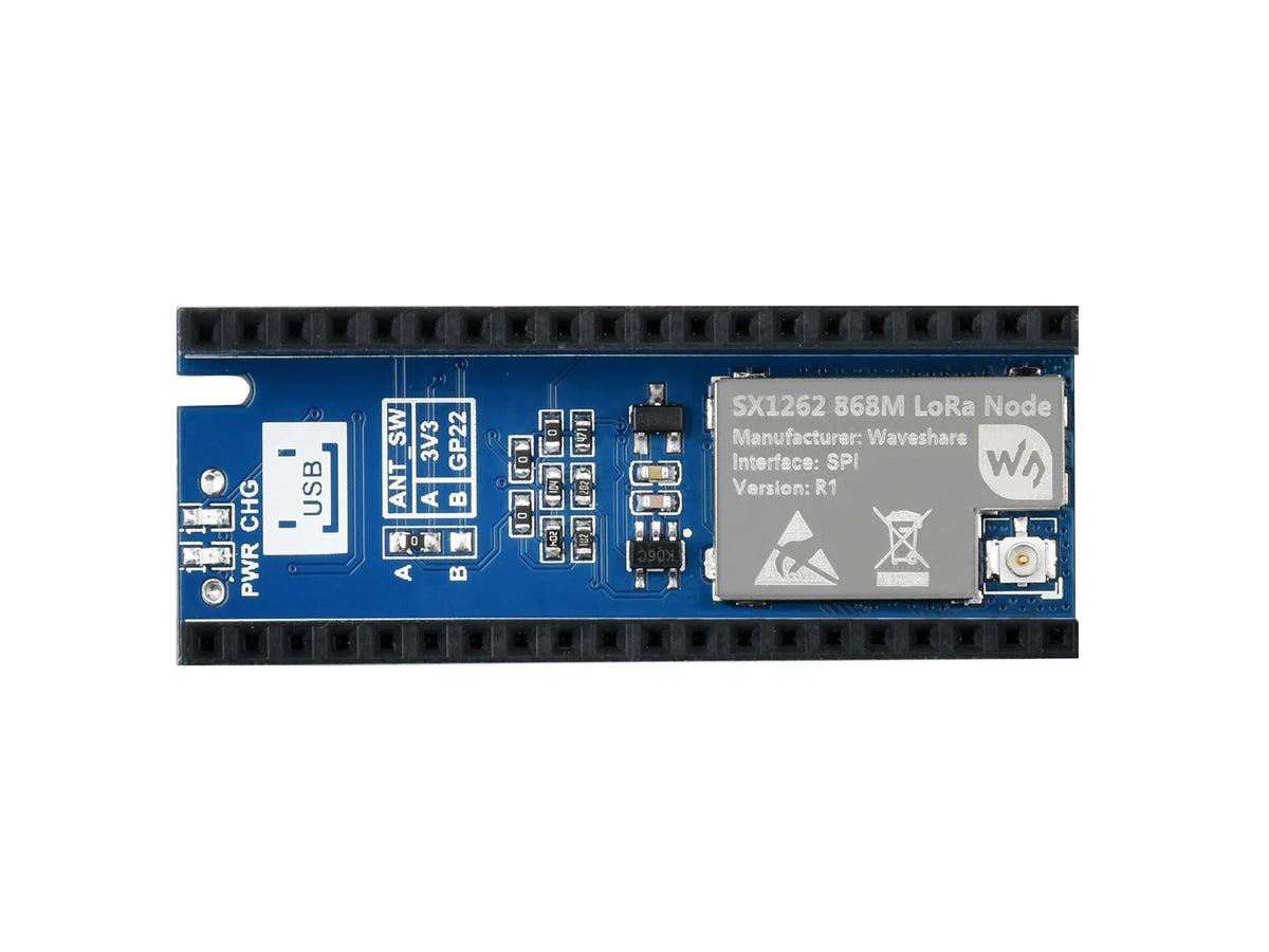 Waveshare SX1262 LoRa Node Module for Raspberry Pi Pico LoRaWAN EU868 Band Pico-LoRa-SX1262-868M
