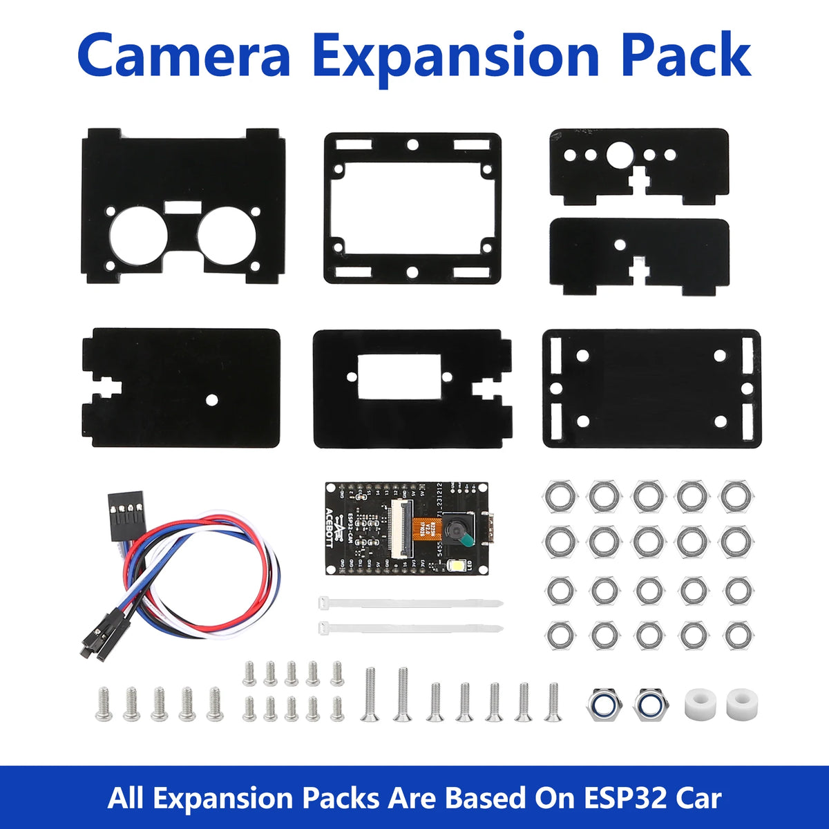 ACEBOTT Robot Toy Starter Kit for Arduino Project with ESP32 and Code Learning Develop Skill Full Version Smart Car Kit