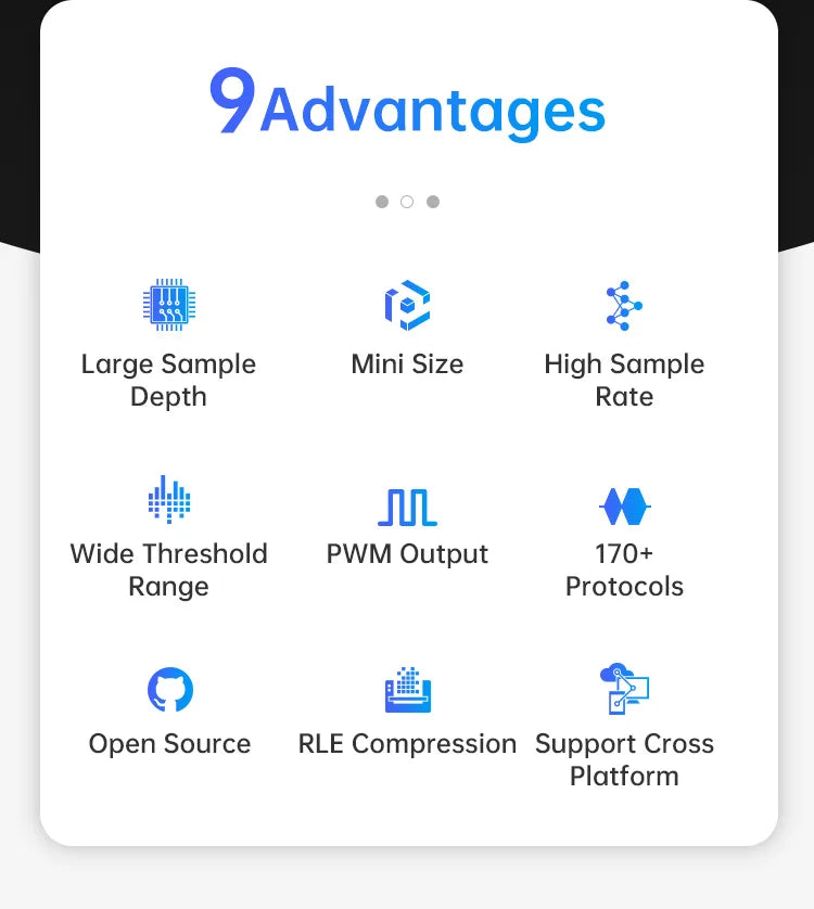 ALIENTEK Logic Analyzer DL16 250MHz Max Sample Rate 16Channels Logic Analyzer Tools ARM FPGA Debug Protocol Decoding Software