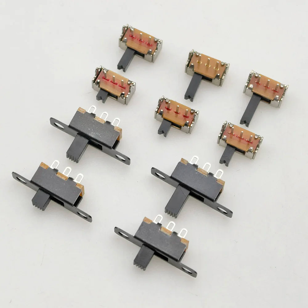 20Pcs SPDT 1P2T Slide Switch Mini Toggle Switch 2 Position 3 Pin On-Off DIP for DIY Power Electronic Projects PCB DC 50V 0.5A