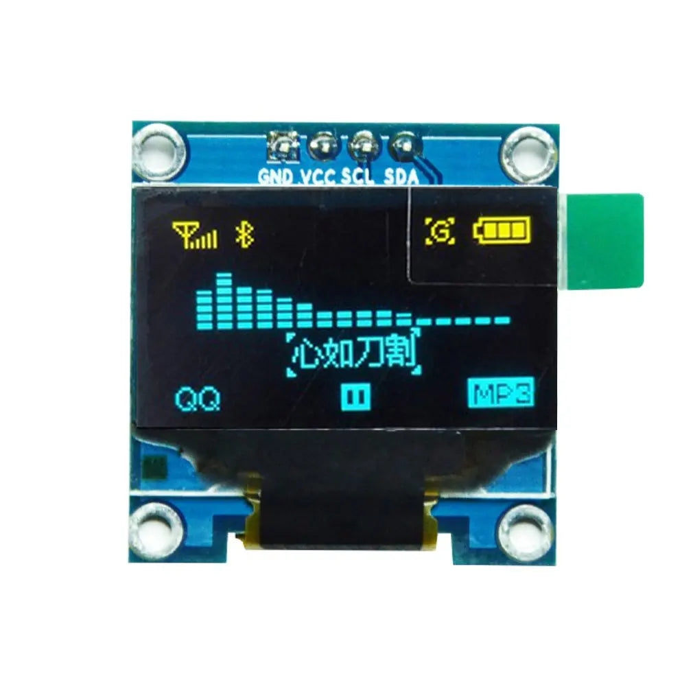 0.96" Inch OLED Display Screen Module I2C IIC 128x64 SS - D - 1306 3.3V-5V Blue/blue Yellow/White for Arduino ESP32 ESP8266