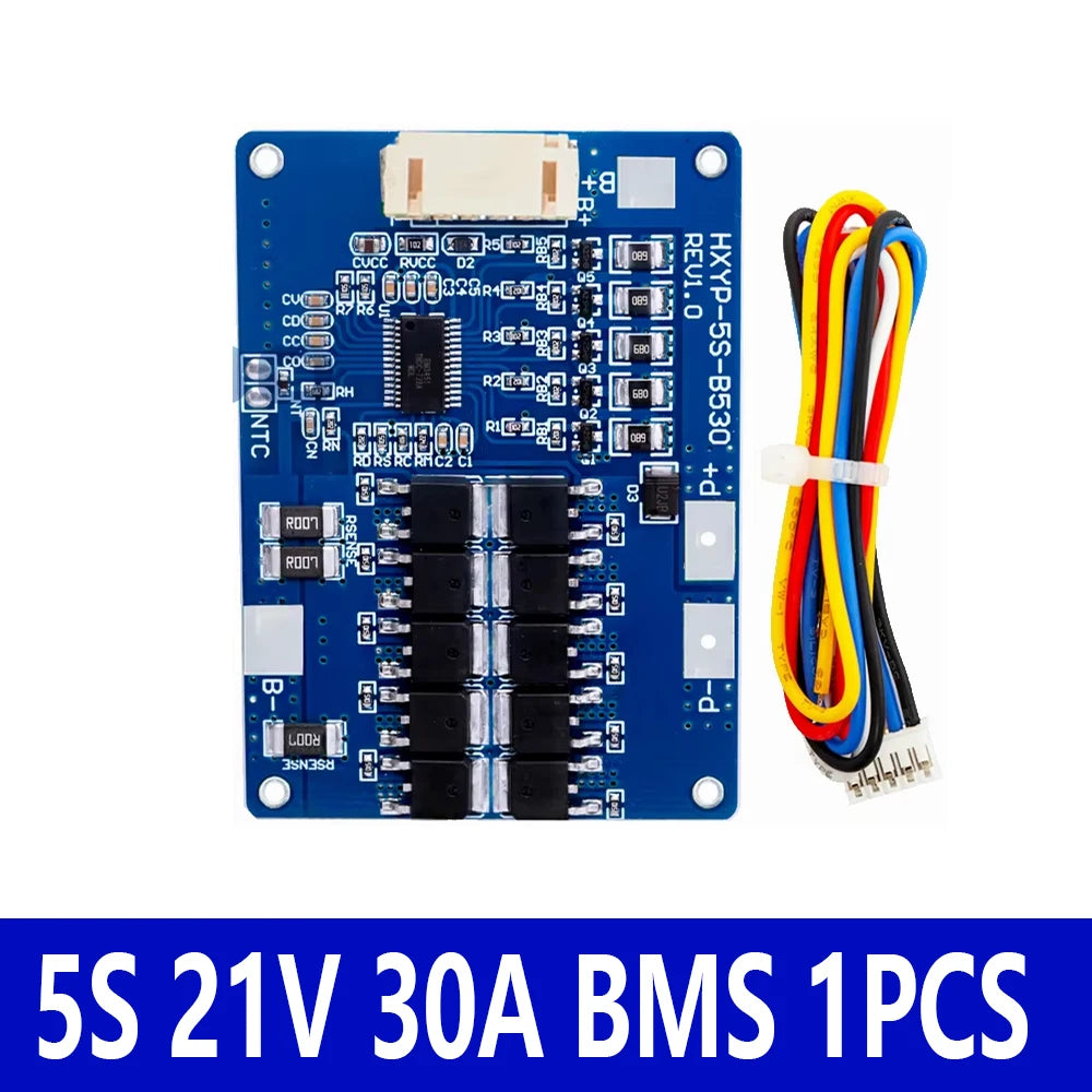 1~5PCS 5S 18V 21V 30A 45A BMS Lithium Battery Charging Protection Board NTC ,Balancing Function, and Temperature Protection