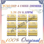 Gold Plated TCXO DIP-4 1M 8M 10/16/20/24/25/30/32/40/48/60/100MHZ Golden Rectangular Temperature Compensated Crystal Oscillator.
