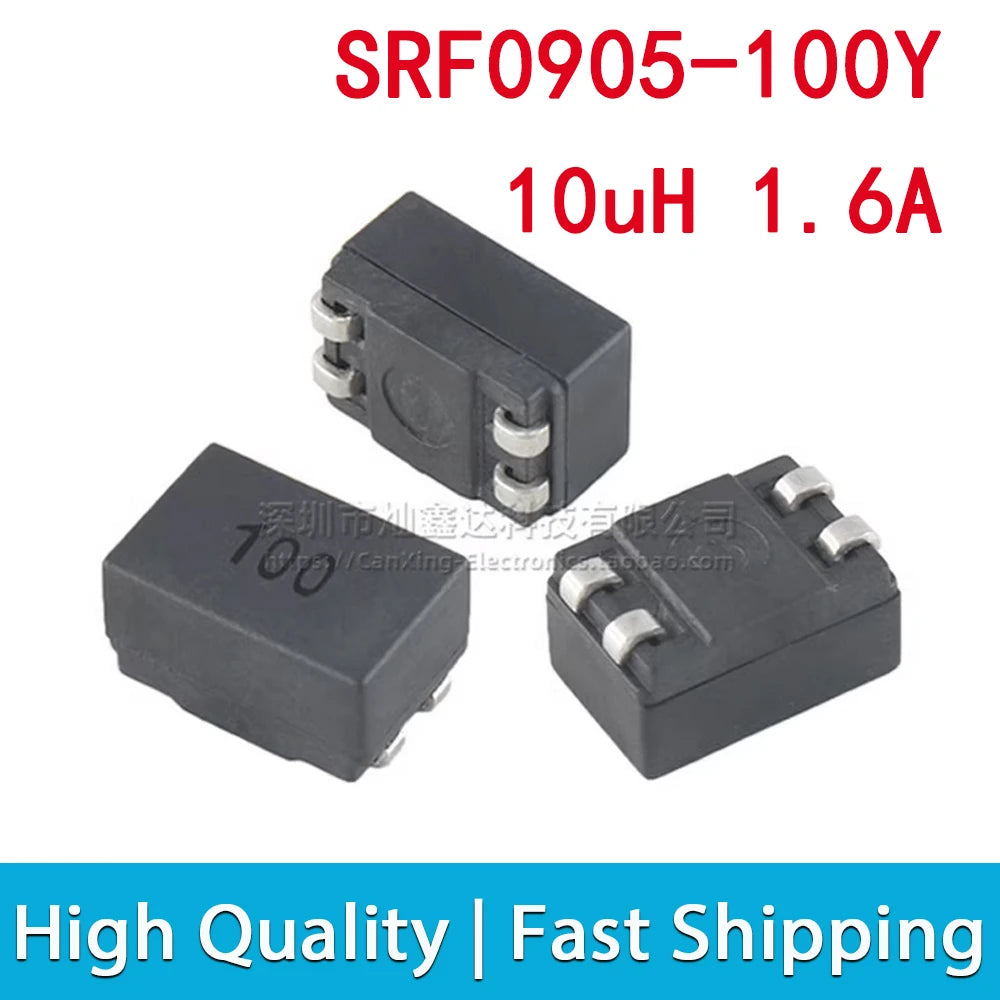 5pcs SRF0905 Common Mode Inductor Inductance Molding Choke Coil Power Filter SMD 10uH 25uH 50uH 250uH 470uH 500uH 1mH 2mH 4.7mH