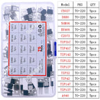 TO92 TO126 TO220 DIP Triode PNP NPN Field-Effect Transistor Assorted Kit Mosfet Thyristor mixed set
