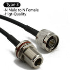 RG58 L16 N Male to N Female Plug Bulkhead conncetor Pigtail Cable RF Coaxial Cables Jumper Cable N Type Crimp Fast Delivery