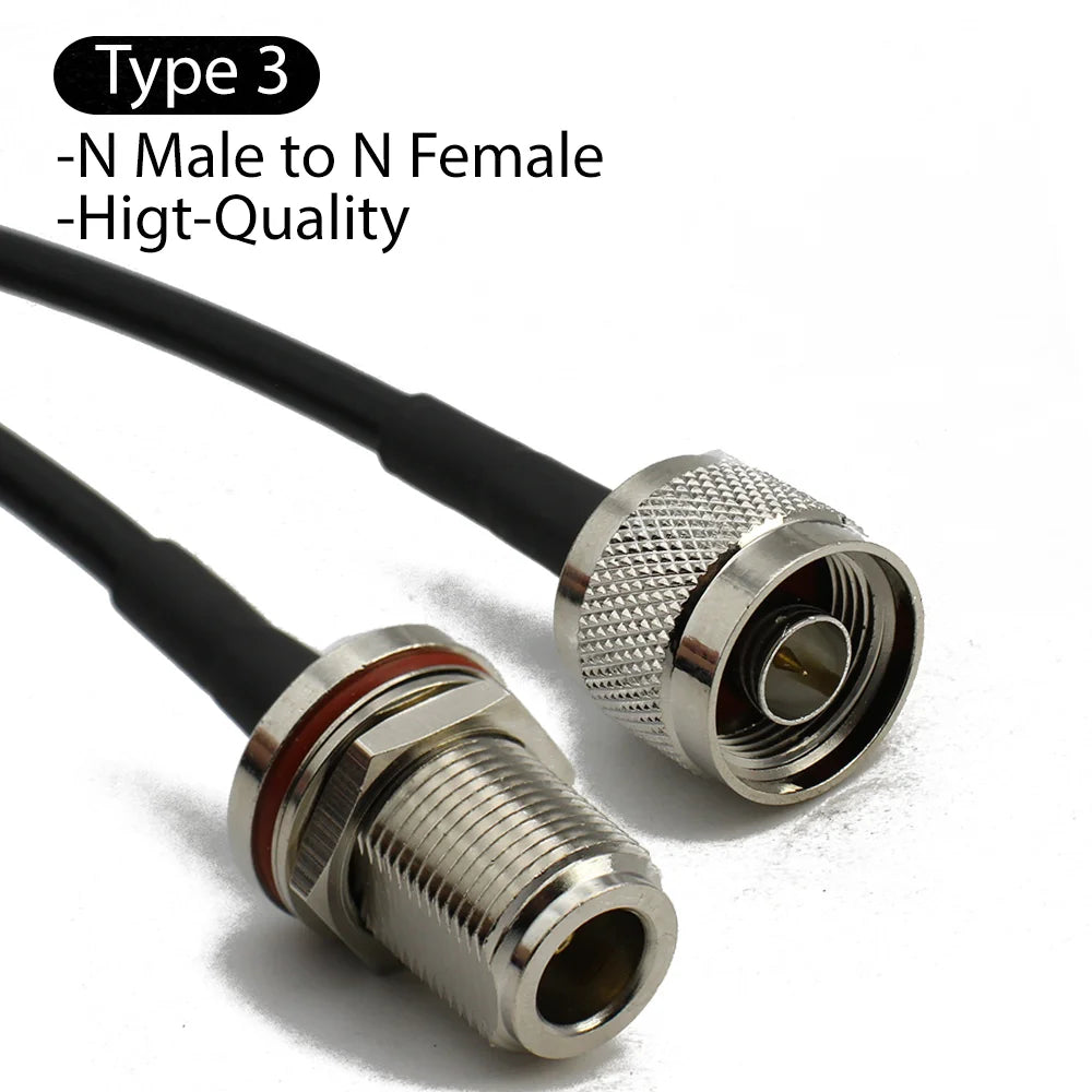 RG58 L16 N Male to N Female Plug Bulkhead conncetor Pigtail Cable RF Coaxial Cables Jumper Cable N Type Crimp Fast Delivery