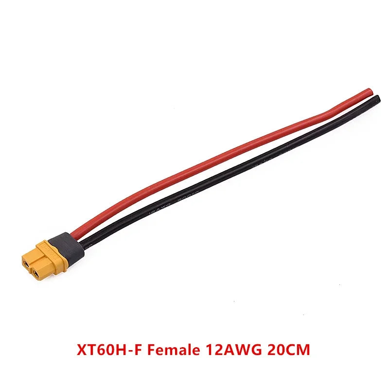 10cm/20cm/30cm 12AWG 16AWG XT60H Male to Female Plug Extending Wire Cable Adapter Convertor for Battery Power Connect
