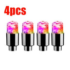 Car Hub Ambient Light Bicycle LED Tire Lights Universal Car Neon Lamp Valve Cover Lights Tire Colorful Flashing Bulb Decoration