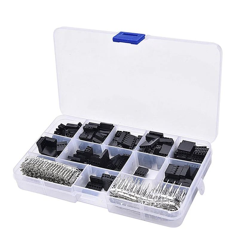 620PCS Dupont Crimping Tool Kit 2.54mm Pitch Single Row Male Headers, Dupont Crimp Pins Jumper Wire Crimping Plier Hand Tool