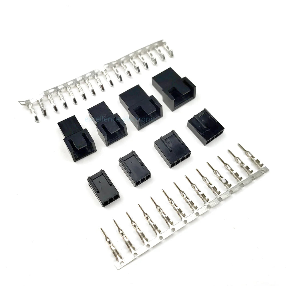 2510 2.54mm KF2510 KF2540 3+1P Male Female Housing Connector Metal Terminal Pins 4pin For CPU Fan Power