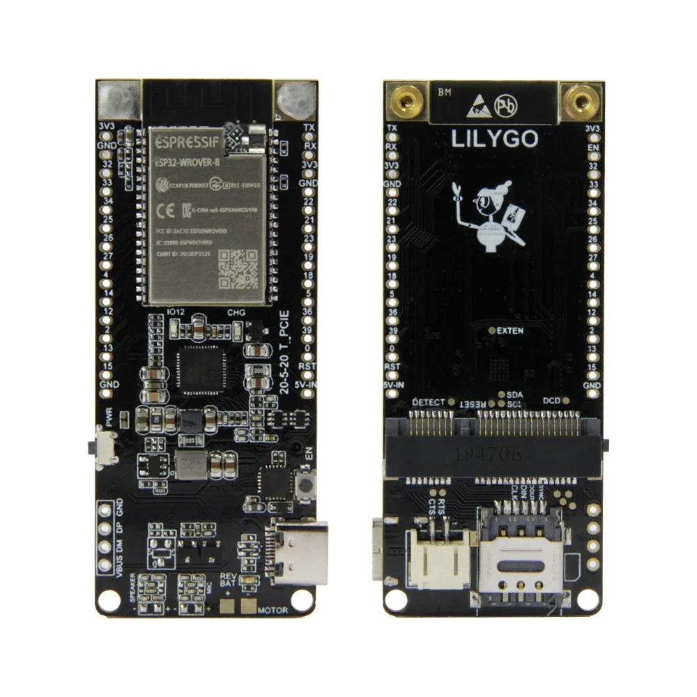 T-PCIE ESP32-WROVER-B 4MB AXP192WIFI Bluetooth Board with SIMCom SIM7000G SIM7600SA SIM7600E SIM7600JC-H SIM7070G LTE 4G module