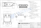 10 Pieces USB Type A Female Socket 180 Degrees Vertical 4pins USB Interface AF 13.7mm / 15.0mm
