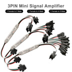 LED Strip Mini TTL Signal Amplifier Repeater 1 TO 2/4/8 For WS2812B WS2811 SK6812 3Pin RGB Addressable Pixel Light Module 5-24V