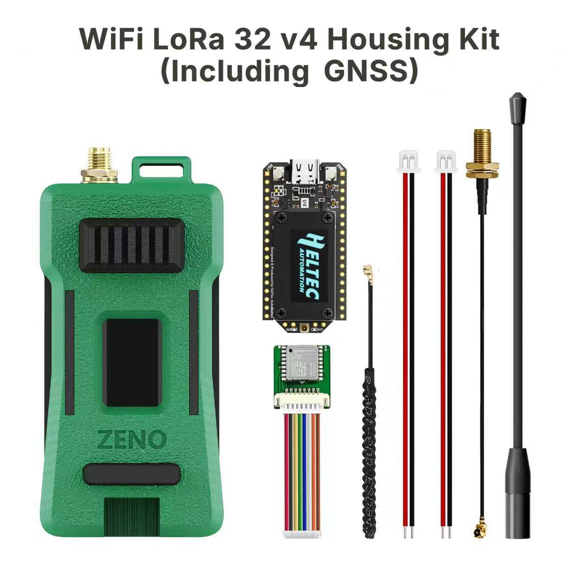 Heltec V4 WIFI Lora 32 Meshtastic GPS package ESP32-S3 SX1262 Dev-Board Kit Case Green Antenna GPS Module Installable Meshcore