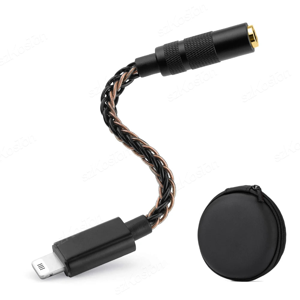 HiFi Audio Adapter Cable for Lightning to 3.5mm Headphone Amplifier Original C100 Chip DAC Audio Decoder for iPhone 14/13/12/11