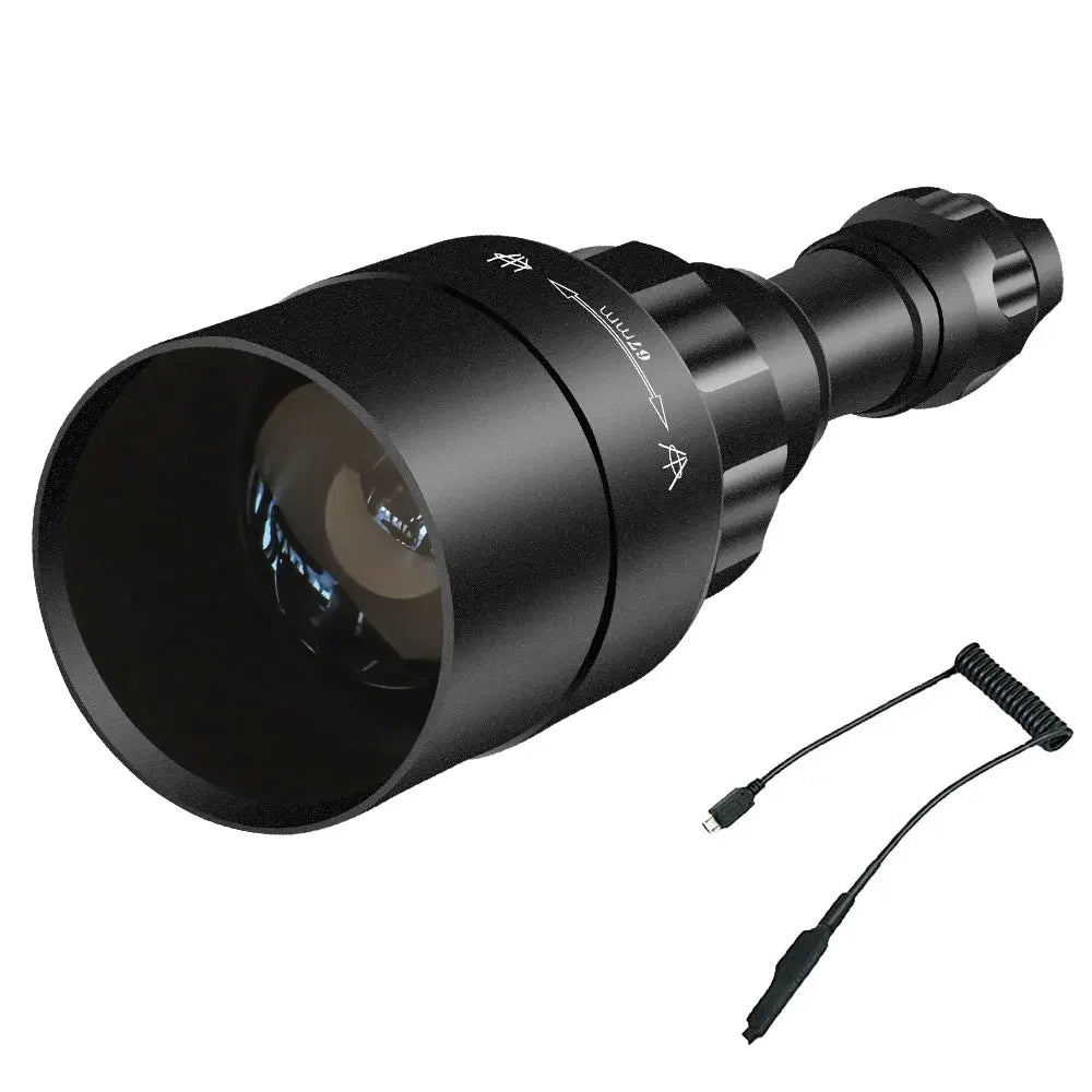 UniqueFire 50mm Lens IR850NM/940NM LED Infrared FlashLight Dimmer Switch Illuminator USB Rechargeable Torch Outdoor Night Vision