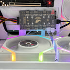 This ARGB Cooling Fan Kit Includes Five 120mm Cooling Fans and a PWM ARGB 2-in-1 Hub, Suitable for Computer Cases (Forward Fan)