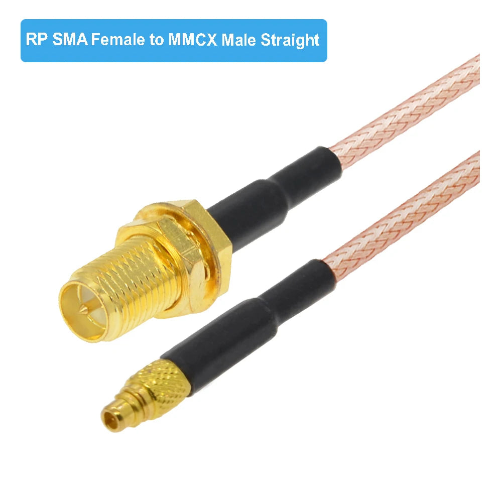 10PCS SMA Female Jack Bulkhead to MMCX Male Straight PLUG RG316 Pigtail RF Coaxial Cable MMCX to SMA Adapter Extension Cable