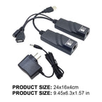 USB Ethernet Extender Connections Up To 100m USB 2.0 Network Cable Extender To RJ45 Plug and Play for Camera Mouse Keyboard