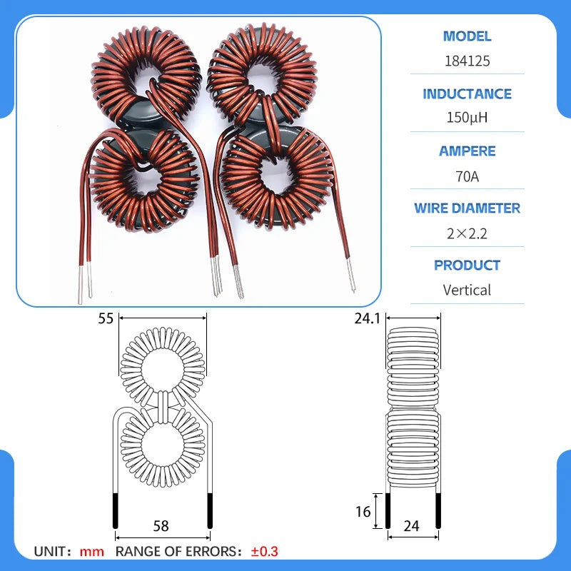47mm Double Ring 1mH 2mH 3mH 220uH Charging Pile Inductor LCL Filter Inductor PFC