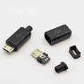 10pcs DIY Micro USB Type B Male 5pin Four Piece Assembly Connector Plug Socket