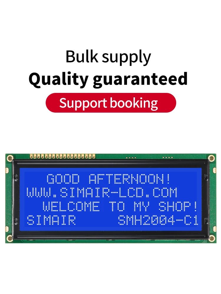 New STN COB 5/3.3V  HD7780 20*4 Dots Screen 2004 Big Character LCD Display 20x4 Blue