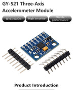 GY‑521 MPU‑6050 Three‑Axis Accelerometer Gyroscope Sensor Module 6DOF 3‑Axis Acceleration Gyro Sensor for Arduino